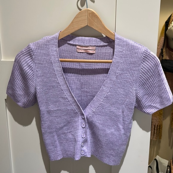 Urban Outfitters purple cropped sweater Size S - Picture 1 of 1
